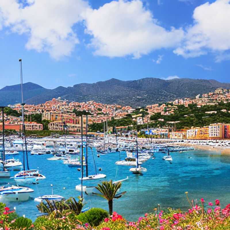 Ajaccio, Corse, baignée de soleil printanier : une vue idyllique de la ville pour des vacances de printemps.