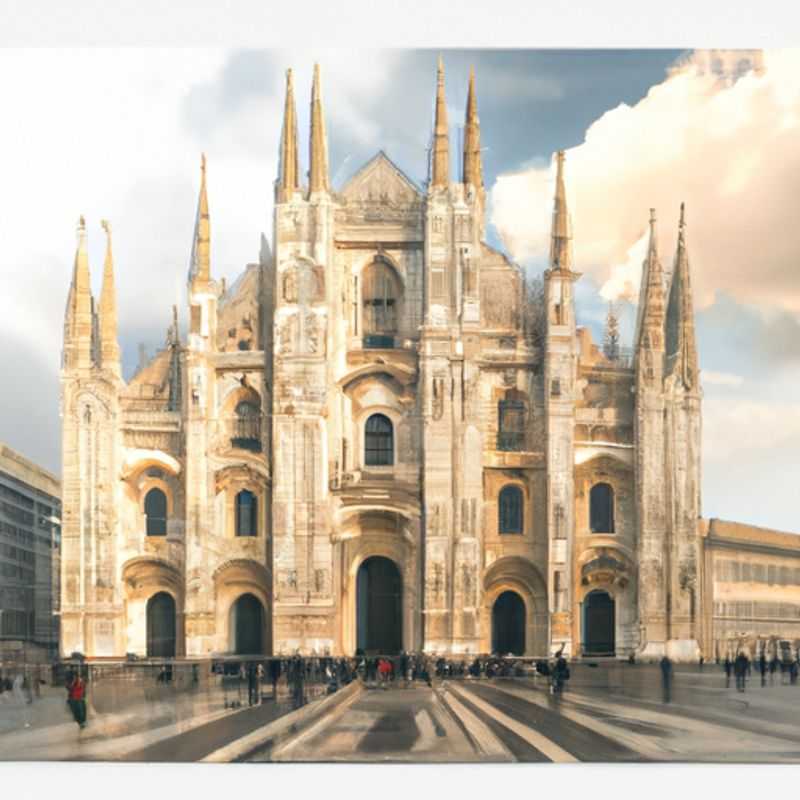 Two couples marvel at the grandeur of Milan's Duomo, its intricate Gothic facade illuminated against the crisp winter sky, during their whirlwind 24-hour adventure in the heart of Lombardy, Italy.