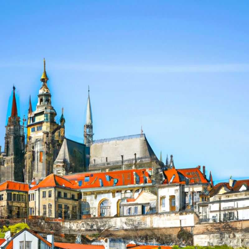 Une voyageuse solitaire flânant dans les rues pavées de Prague, en République tchèque, sous les couleurs chatoyantes de l'automne, profitant de son escapade de 24 heures dans cette ville envoûtante.