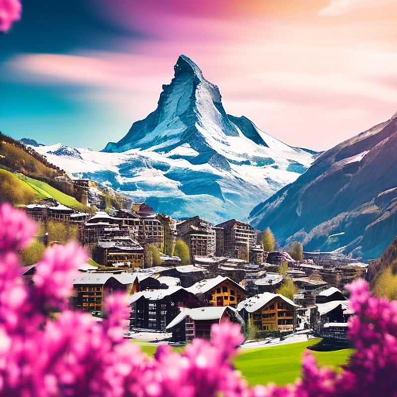 Three couples, bundled up in winter wear, stand against the backdrop of the majestic Matterhorn in Zermatt, Switzerland. They are ready to embark on a two-week coolcation filled with adventure and breathtaking alpine scenery.