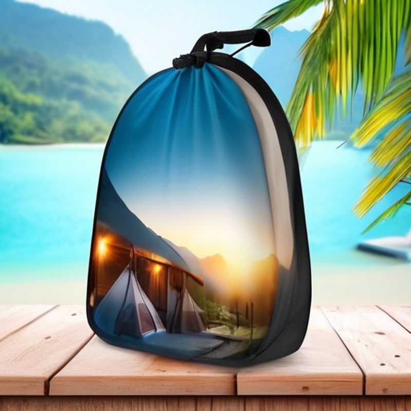 Un sac de douche portatif pratique pour le camping et le glamping, idéal pour se rafraîchir après une journée d'aventure en plein air.