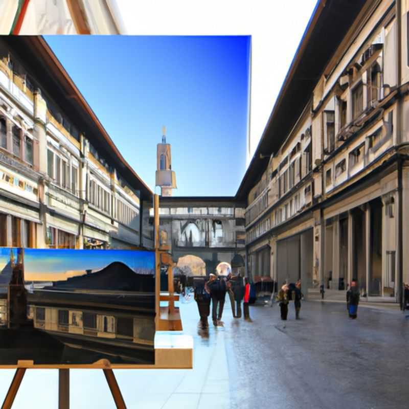 Tre coppie si godono la bellezza senza tempo di Firenze, Italia, passeggiando sul Ponte Vecchio innevato, un gioiello architettonico che attraversa il fiume Arno, durante la loro fuga invernale di 2 settimane.