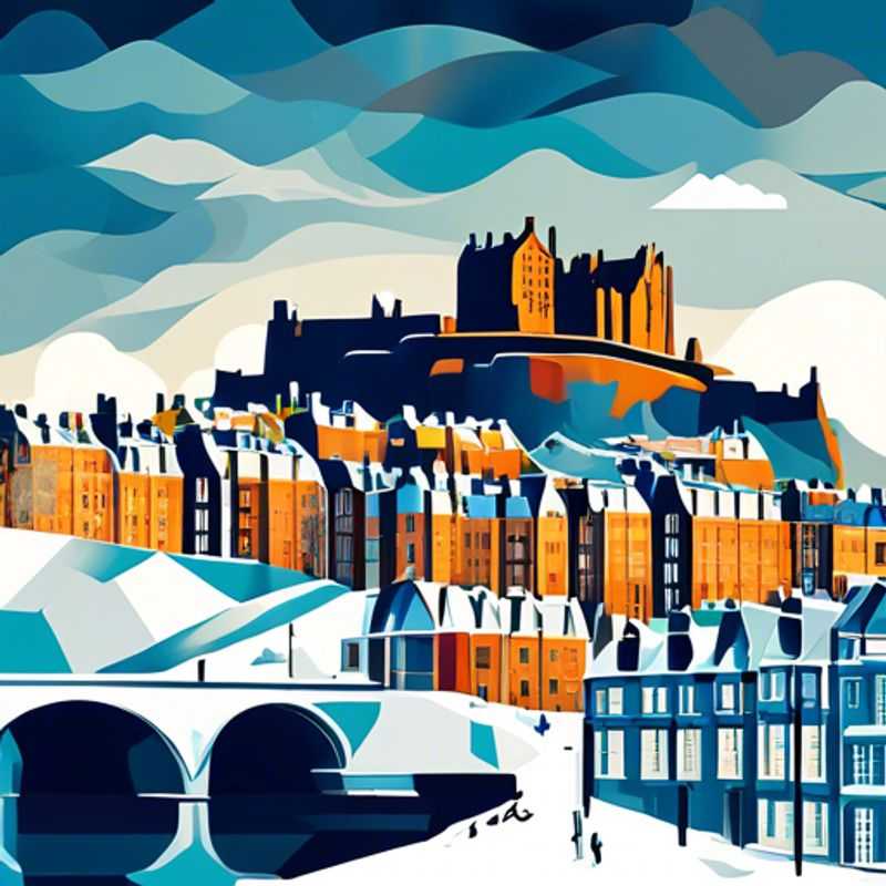 Three couples, bundled up against the crisp Scottish air, stand against the backdrop of Edinburgh Castle, the imposing guardian of the city, during their budget-friendly winter adventure in the Scottish capital.