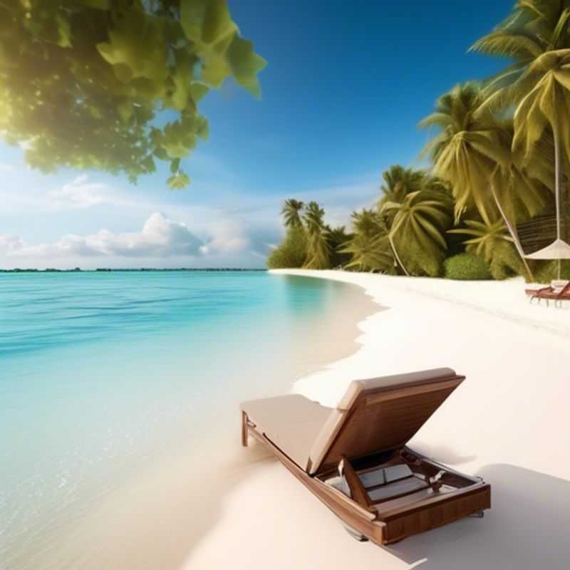 Un couple de voyageurs romantiques contemplant l'horizon turquoise des eaux cristallines des Maldives, une destination paradisiaque pour leur escapade de 5 jours au printemps.