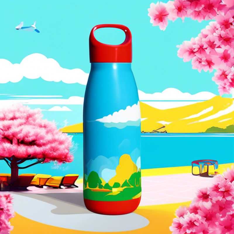 A close-up of a sleek, stainless steel reusable water bottle, ready to quench your thirst and reduce plastic waste.