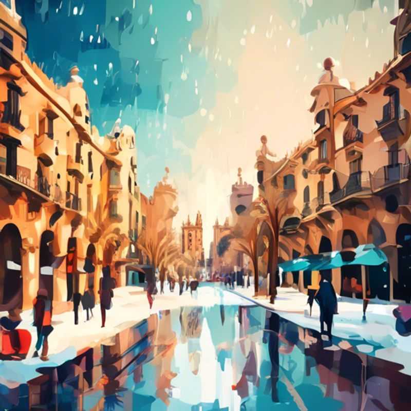 Deux familles avec enfants admirant avec émerveillement la Sagrada Familia, chef-d'œuvre architectural de Gaudi, lors de leur escapade de 24 heures à Barcelone, Espagne, en plein hiver.