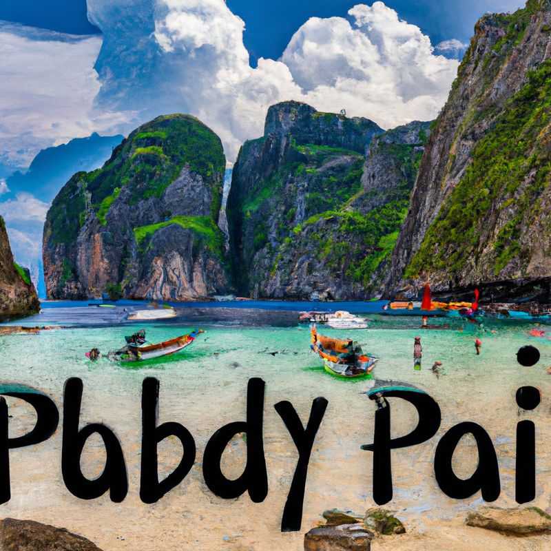 Un voyageur solitaire contemple les eaux turquoise cristallines et les falaises karstiques verdoyantes de Ko Phi Phi, en Thaïlande, lors de son escapade printanière de 2 semaines, immergé dans la beauté naturelle à couper le souffle de cette île paradisiaque.