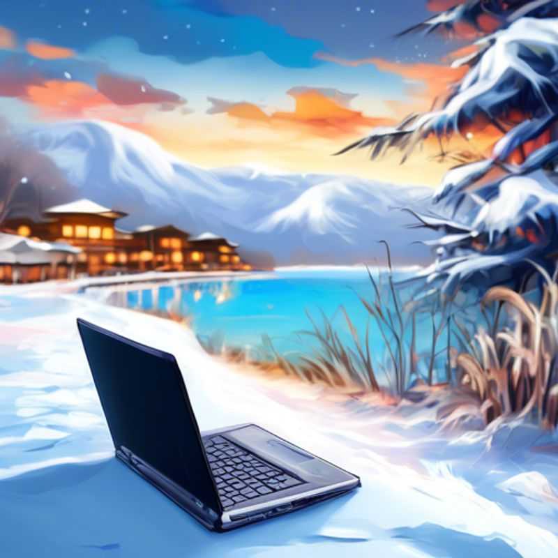 Un ordinateur portable ouvert sur un bureau, prêt à être utilisé pour le travail, les jeux ou le divertissement.