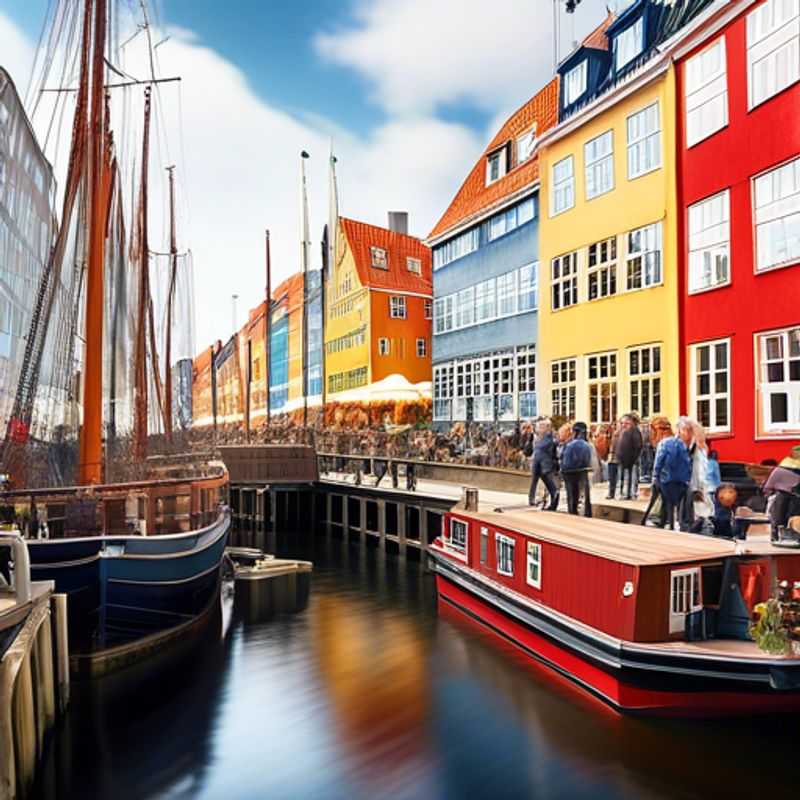 Two couples, embracing the vibrant spring spirit of Copenhagen, Denmark.