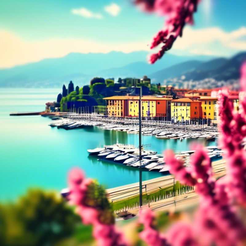 Une voyageuse solitaire profitant de la tranquillité du port de La Spezia, en Italie, lors de son séjour d'une semaine dans cette ville côtière pendant le printemps, en quête de bien-être et de ressourcement.