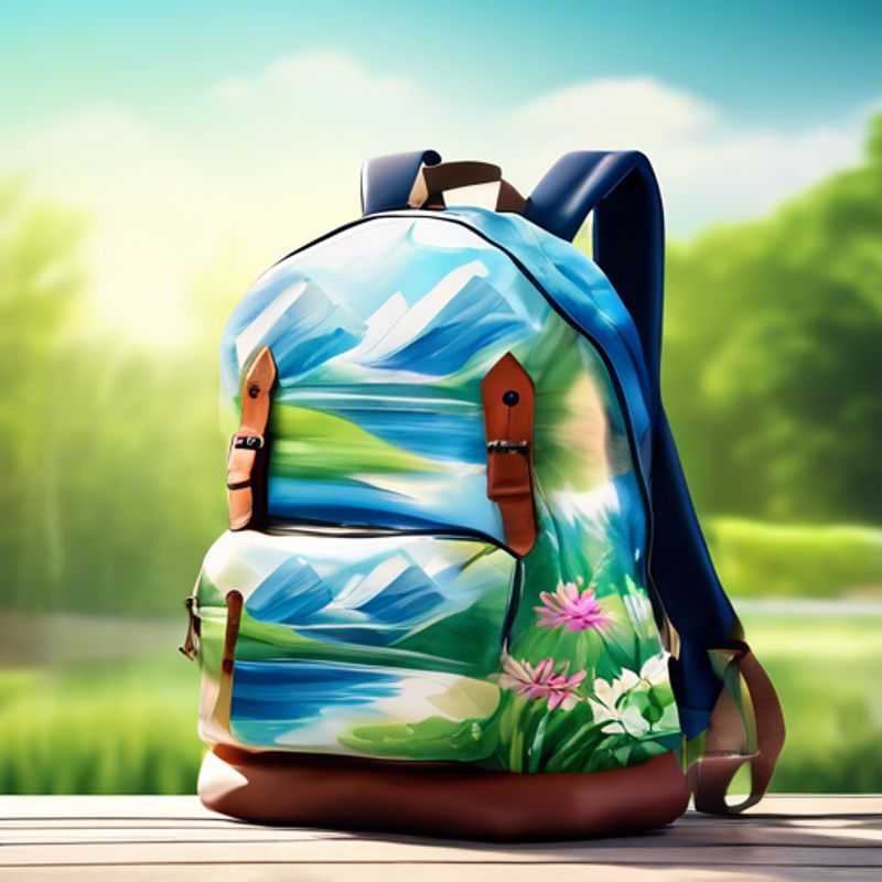 A close-up shot of a stylish, functional daypack or backpack, showcasing its various compartments and straps.