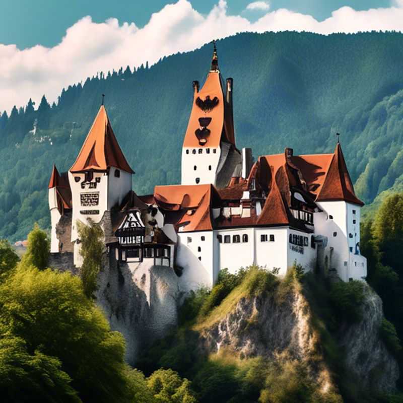 A family of cultural explorers stand before a majestic medieval castle in Transylvania, Romania, bathed in the golden light of a setting sun. Their 3-week adventure is just beginning!