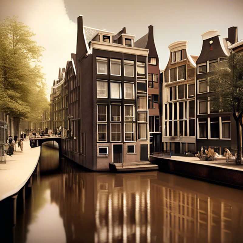 A solo traveler, bundled up in warm winter attire, strolls along a charming canal in Amsterdam, Netherlands, surrounded by the picturesque beauty of historic buildings and glistening water, on their 5-day winter escape.
