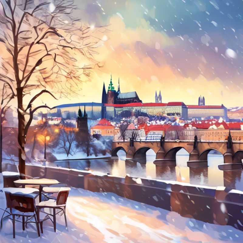 A solo traveler, The Staycationer, explores the enchanting winter wonderland of Prague, Czech Republic. The iconic Charles Bridge, draped in a blanket of snow, reflects the city's timeless charm and creates a picturesque backdrop for their two-week solo adventure.