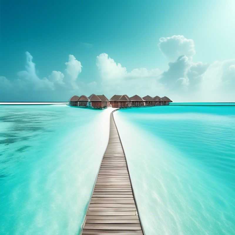 Un couple de voyageurs romantiques contemplant l'horizon turquoise des eaux cristallines des Maldives, une destination paradisiaque pour leur escapade de 5 jours au printemps.