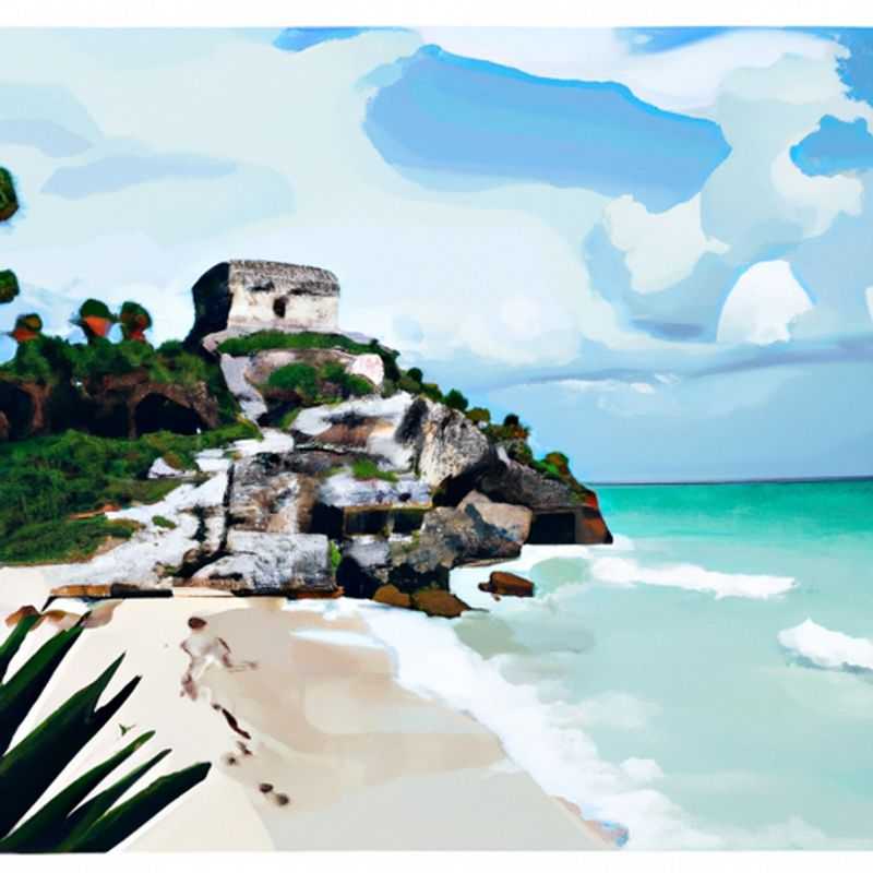 Un couple se promène le long de la magnifique plage de sable blanc de Tulum, au Mexique, profitant de l'eau turquoise et des palmiers verdoyants lors de leur escapade estivale de 24 heures.