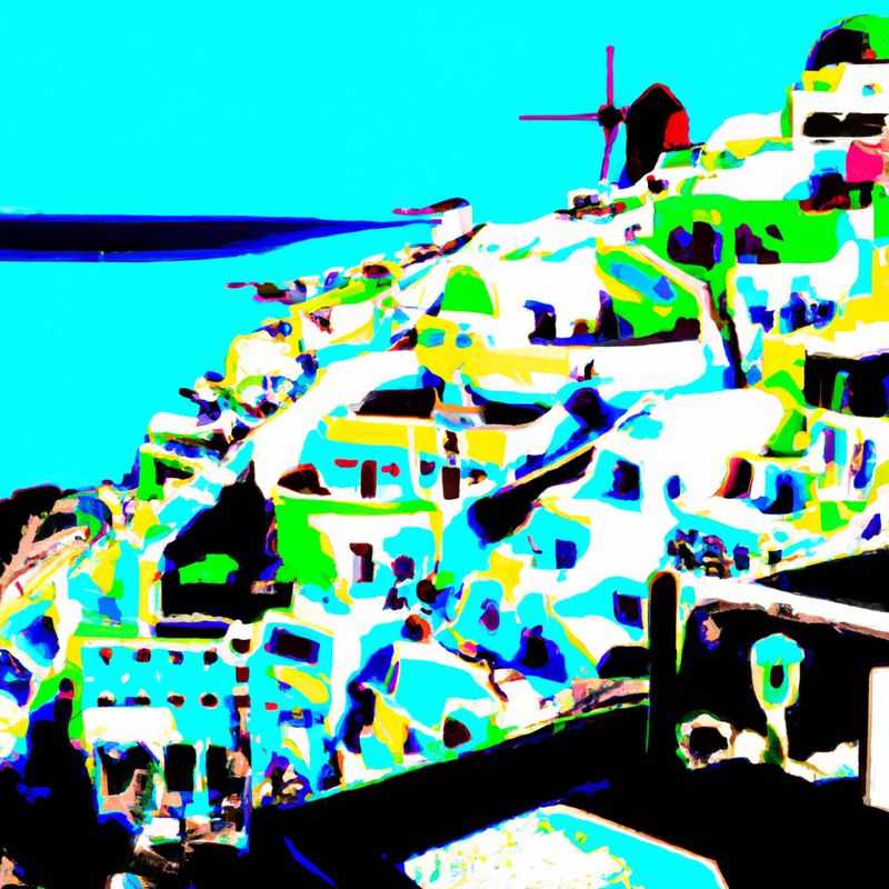 A lone traveler gazes out at the iconic whitewashed buildings and blue-domed churches of Santorini, Greece, in the soft light of winter, embarking on a three-week journey of self-discovery and exploration.