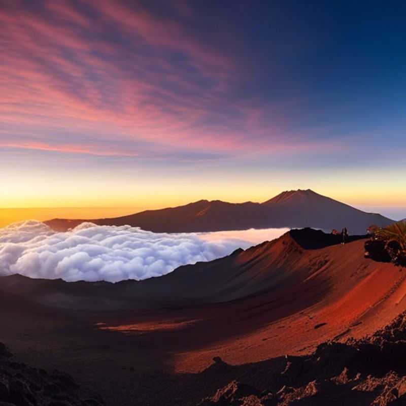 Un couple de voyageurs chevronnés profitant du soleil d'hiver sur les plages de sable blanc de Maui, Hawaii, USA. L'image capture le paysage tropical luxuriant et l'océan turquoise, idéal pour une escapade de trois jours.