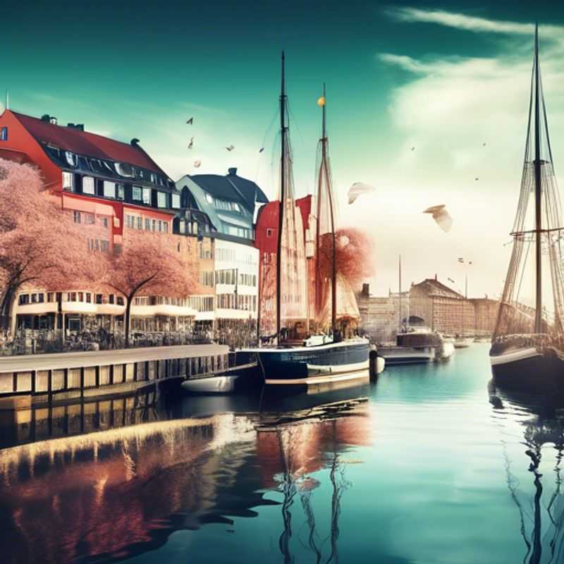 Two couples, embracing the vibrant spring spirit of Copenhagen, Denmark.