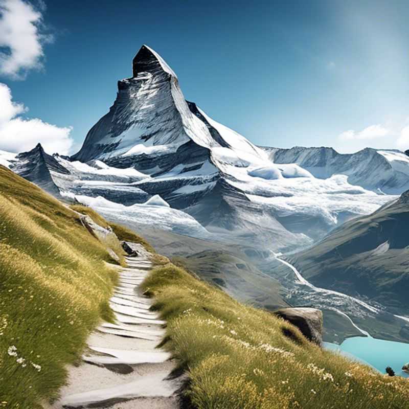 Three couples, bundled up in winter wear, stand against the backdrop of the majestic Matterhorn in Zermatt, Switzerland. They are ready to embark on a two-week coolcation filled with adventure and breathtaking alpine scenery.