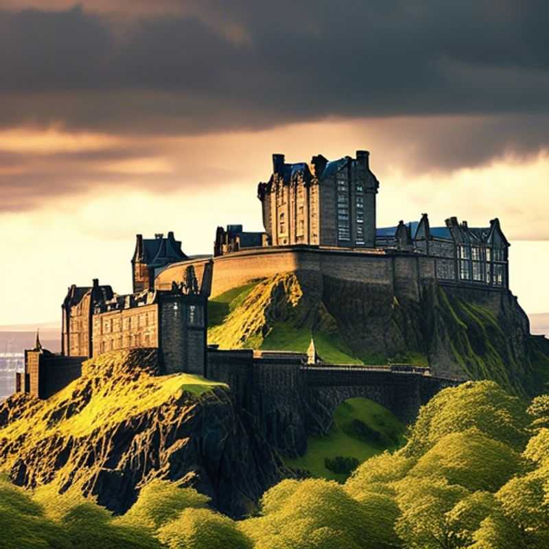 Three couples, bundled up against the crisp Scottish air, stand against the backdrop of Edinburgh Castle, the imposing guardian of the city, during their budget-friendly winter adventure in the Scottish capital.