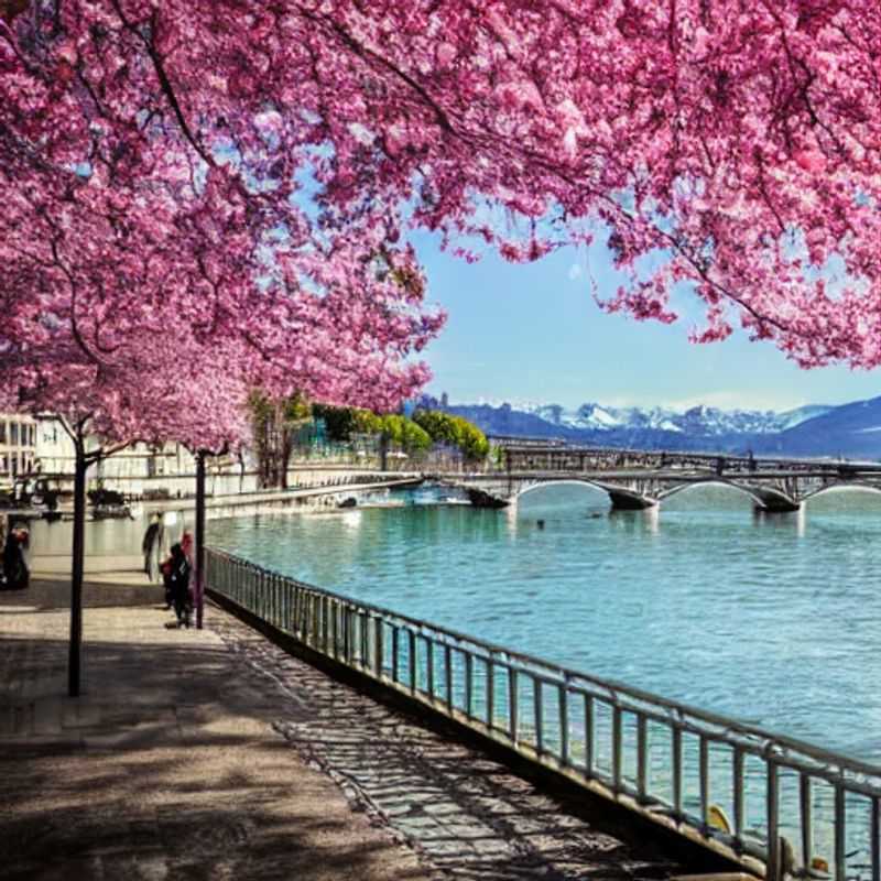 Genève au printemps: Une image idyllique du lac Léman et du Jet d'eau, parfaite pour un séjour printanier.