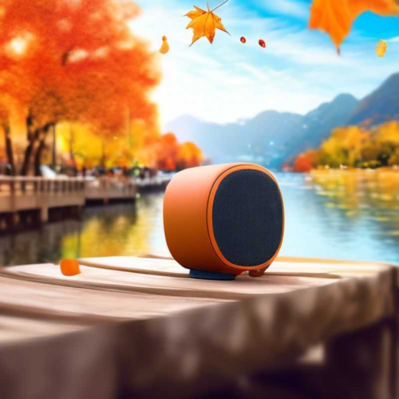 Un haut-parleur Bluetooth portable, parfait pour écouter de la musique en déplacement.