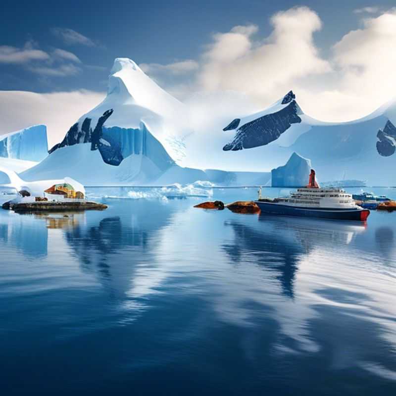 Une famille d'aventuriers, les yeux remplis d'émerveillement, admirent les paysages grandioses et glacés de l'Antarctique. Un voyage inoubliable pour les petits et les grands, où la nature sauvage se dévoile dans toute sa beauté.
