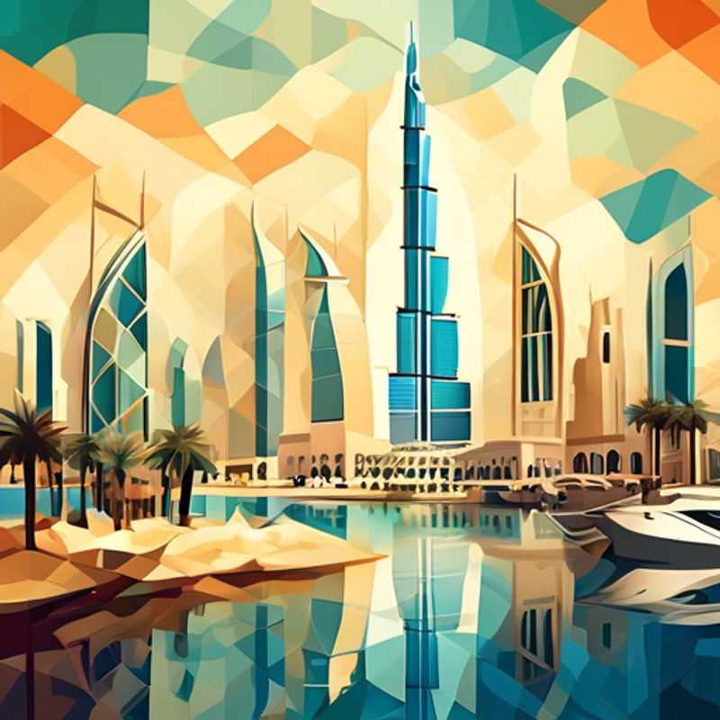 Un voyageur bien-être solitaire profitant du soleil printanier dans le paysage futuriste de Dubaï, Emirats Arabes Unis, pendant un voyage de deux semaines.