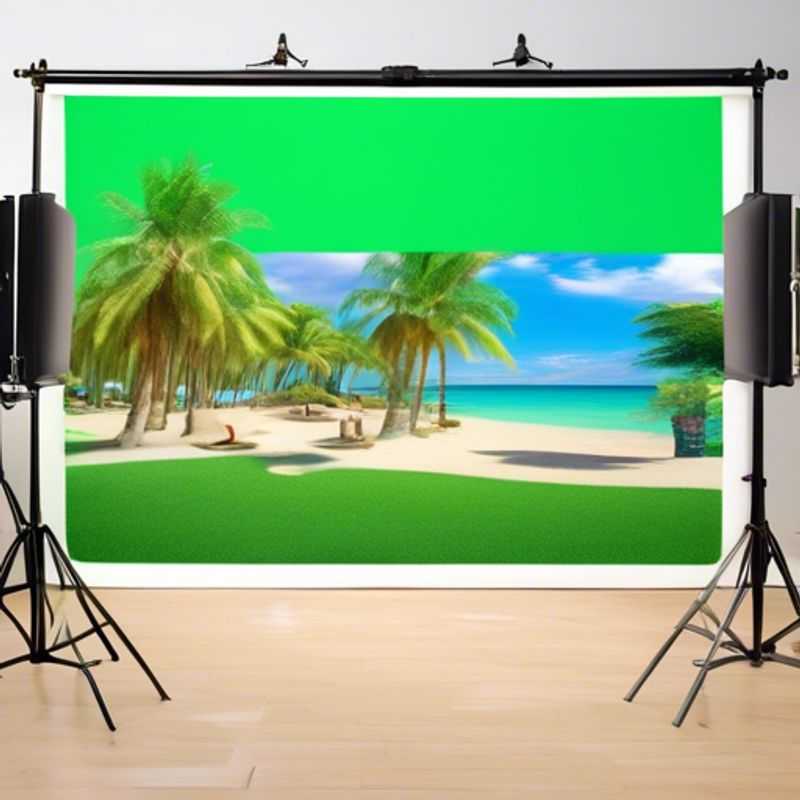 Un écran vert portable pour des appels vidéo, idéal pour créer des arrière-plans virtuels et professionnels.