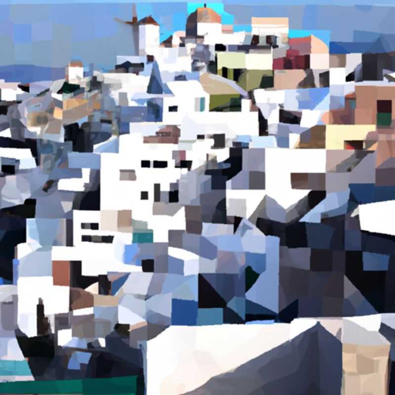 Two adventurous couples marvel at the breathtaking panorama of Santorini, Greece, with its iconic whitewashed buildings cascading down the caldera cliffs, during their whirlwind 24-hour winter sojourn.