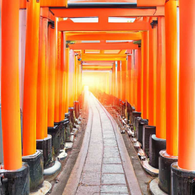 Randonnée à travers le Fushimi Inari-taisha à Kyoto sous la neige