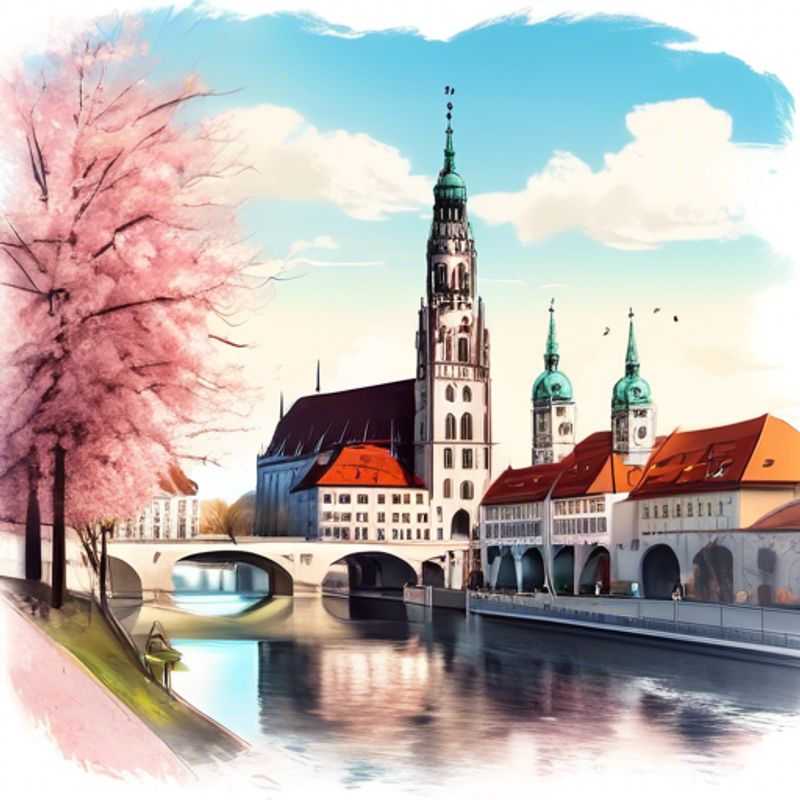 Trois couples découvrant les délices culinaires de Munich, Allemagne, lors d'un voyage de 5 jours au printemps. Un marché coloré plein de vie, une promesse de saveurs authentiques et de moments délicieux.
