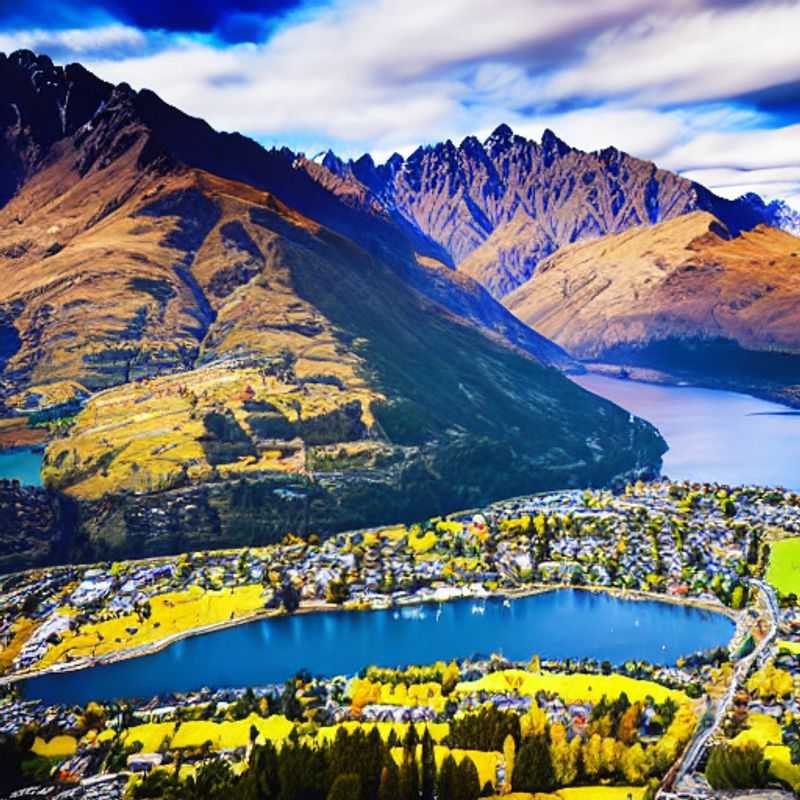 Queenstown, Nouvelle-Zélande, au printemps : paysages époustouflants des montagnes et lacs, parfait pour les vacances de printemps.