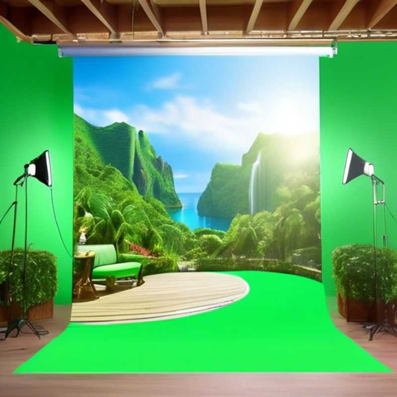 Un écran vert portable pour des appels vidéo, idéal pour créer des arrière-plans virtuels et professionnels.