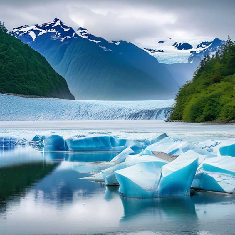 Un voyageur solitaire admirant les majestueuses montagnes enneigées d'Alaska, un décor époustouflant pour une escapade hivernale improvisée d'une semaine.