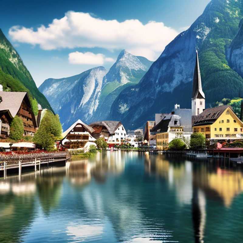 Deux couples explorant le charmant village de Hallstatt, en Autriche, entouré de montagnes enneigées et d'un lac scintillant, lors de leur escapade romantique de deux semaines.
