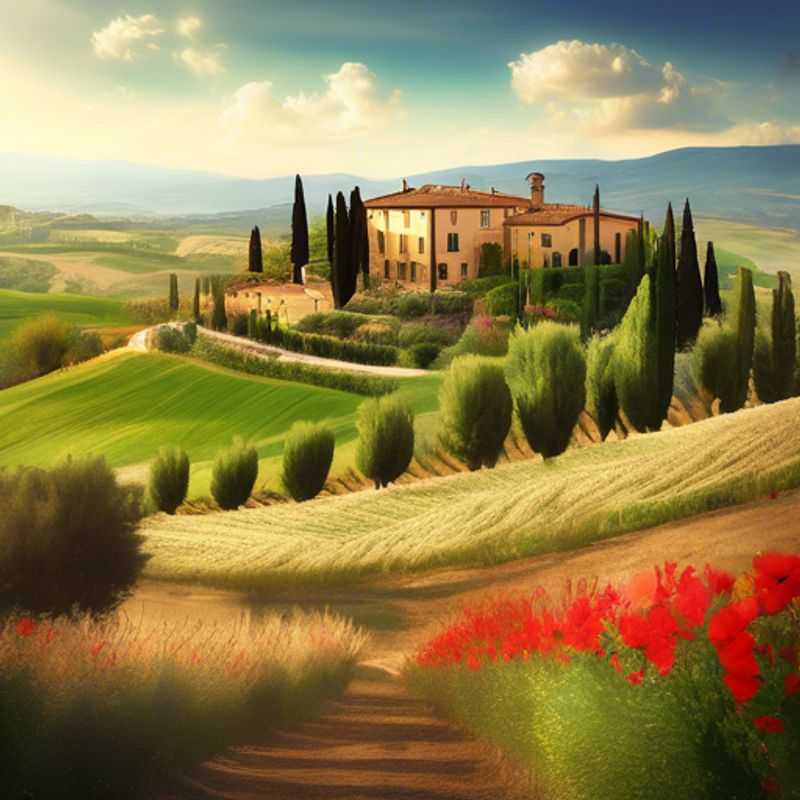 Un couple explore les charmes de la Toscane printanière, immergé dans la beauté des paysages verdoyants et les trésors architecturaux de la région.