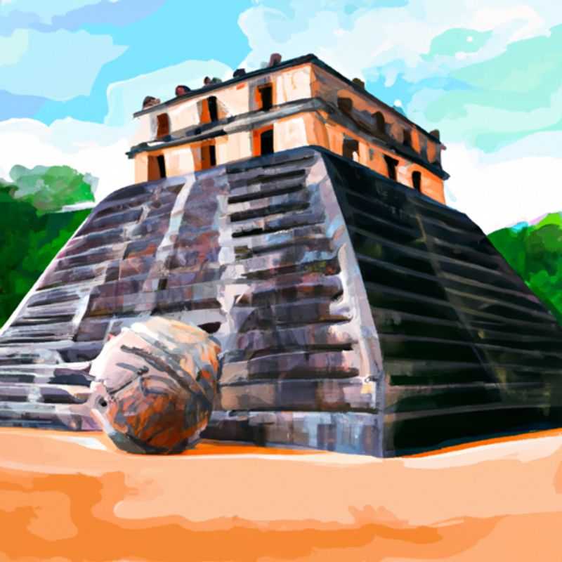 El Castillo Pyramid: A Monument of Mayan Grandeur in Chichen Itza's Springtime Splendor