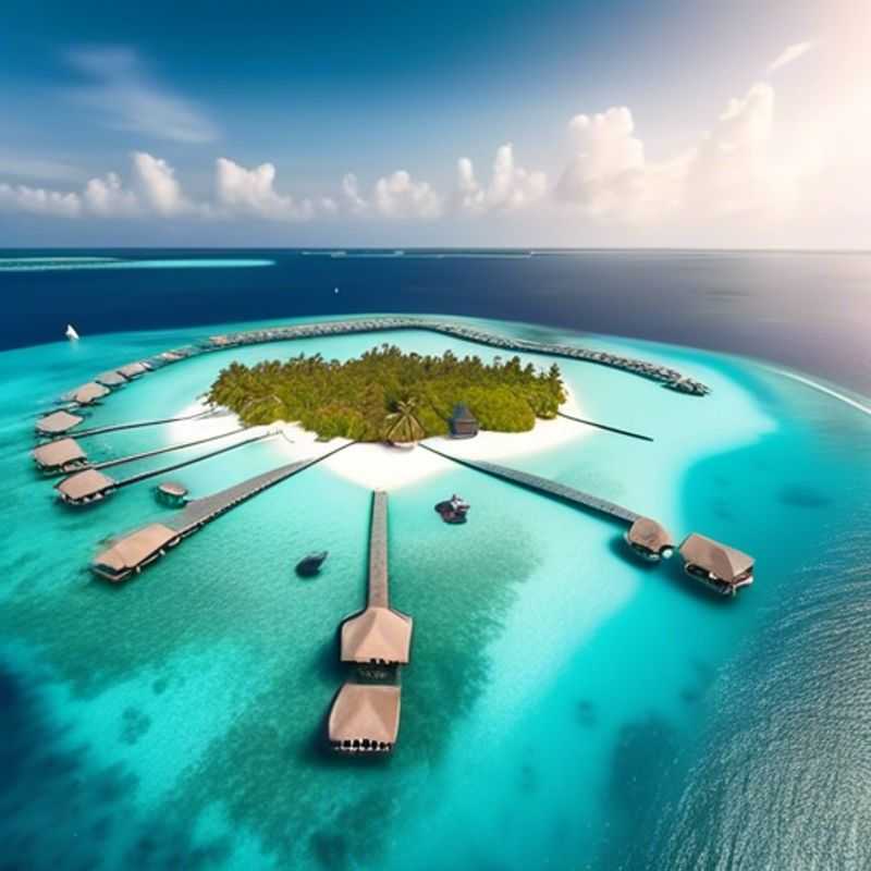 Escapade romantique sur une île déserte des Maldives au printemps