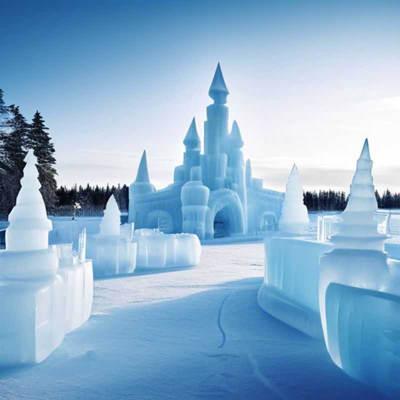 A business traveler couple embraces the unique beauty of Kemi, Finland's winter wonderland. They stand amidst a breathtaking snow-covered landscape, showcasing the captivating allure of a coolcation escape.
