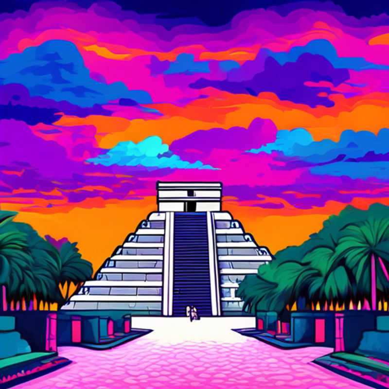 The Staycationer trio stands in awe before the majestic pyramid of Kukulkan at Chichen Itza, Mexico, bathed in the warm winter sun, embarking on a 5-day exploration of ancient Mayan wonders.