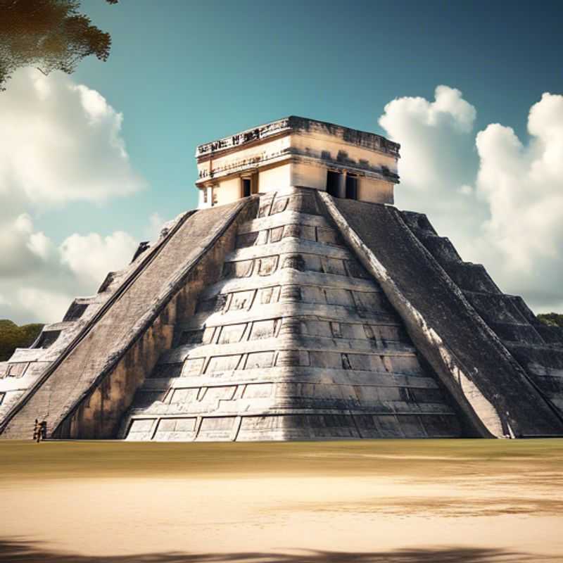 The Staycationer trio stands in awe before the majestic pyramid of Kukulkan at Chichen Itza, Mexico, bathed in the warm winter sun, embarking on a 5-day exploration of ancient Mayan wonders.