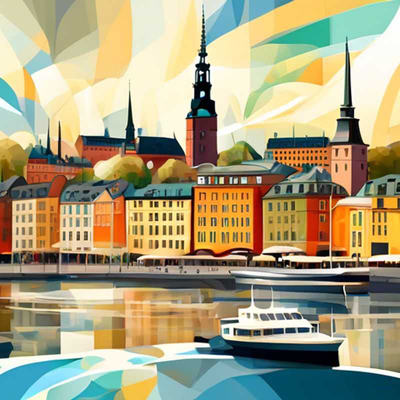 Une famille souriante se promène le long des quais pittoresques de Stockholm, en Suède, entourée de la beauté vibrante du printemps. Des bâtiments colorés et des canaux scintillants créent un paysage enchanteur pour leurs vacances en famille de quatre jours.