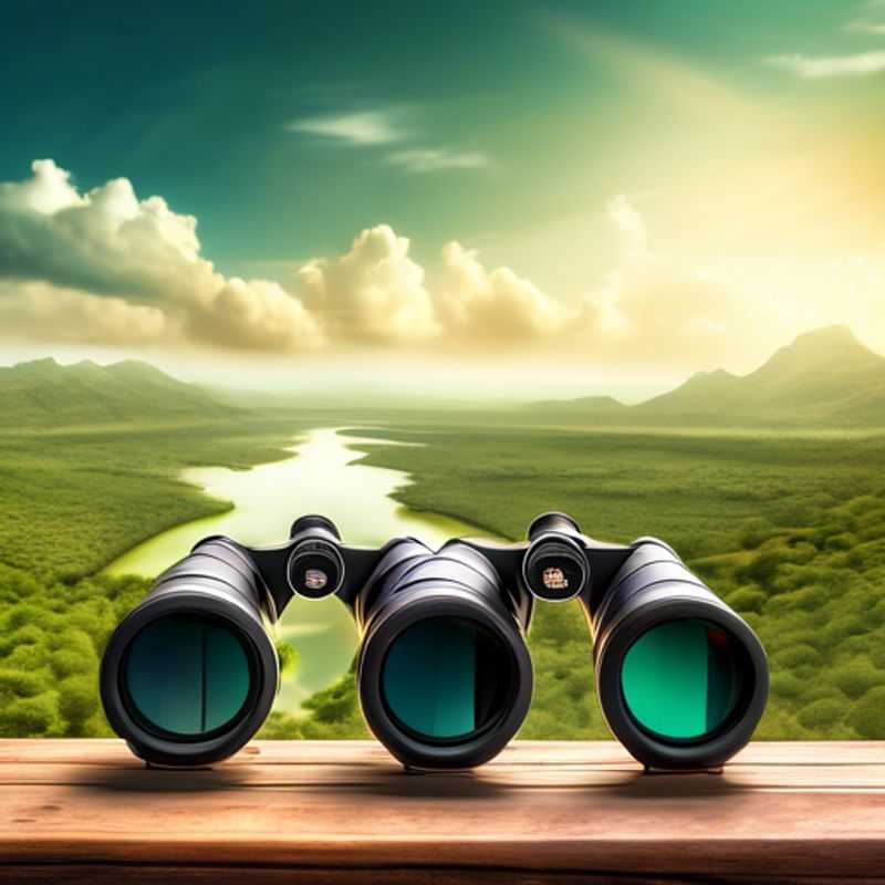 Une paire de jumelles, prêtes pour des aventures à couper le souffle, que ce soit pour observer des paysages à couper le souffle ou des animaux sauvages en safari.
