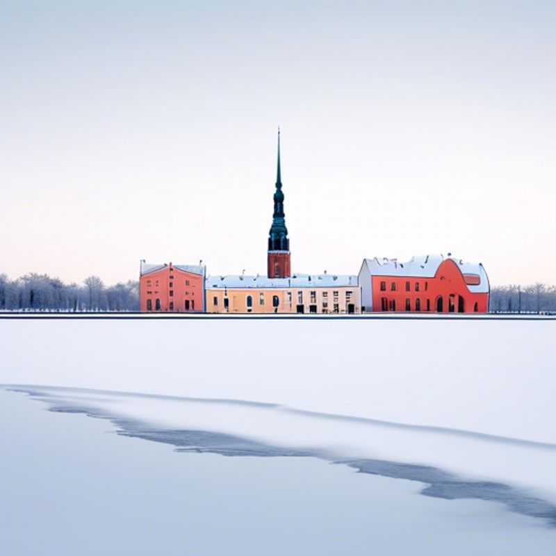 Three couples exploring the charming streets of Riga, Latvia, surrounded by stunning Art Nouveau architecture and festive winter decorations, as they embark on a two-week romantic getaway.