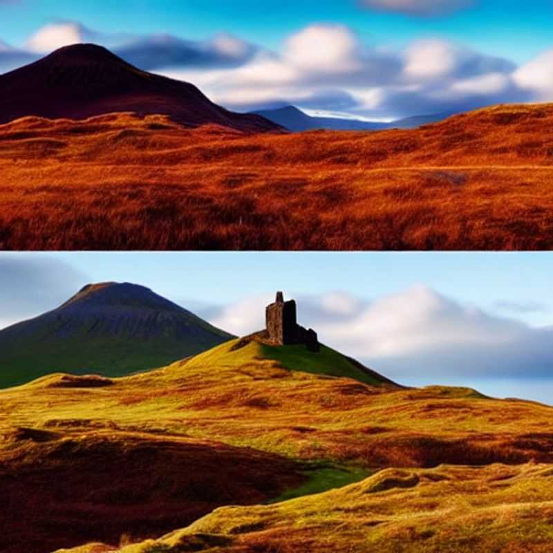 L'île de Skye, Écosse, baignée de lumière printanière.