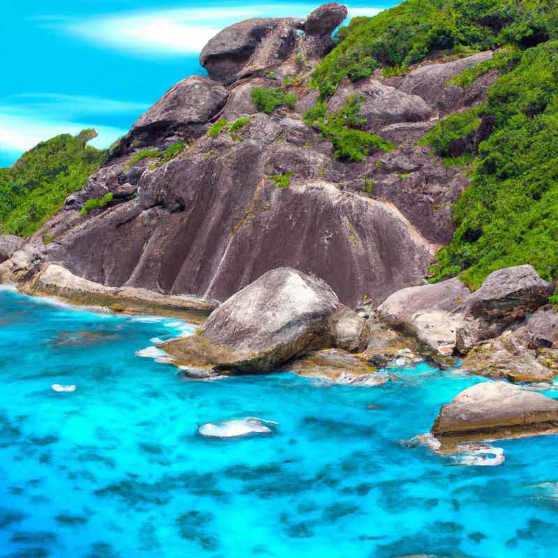 Un couple profitant de la sérénité de la plage de sable blanc de Phuket, en Thaïlande, lors de leur escapade hivernale de 5 jours.