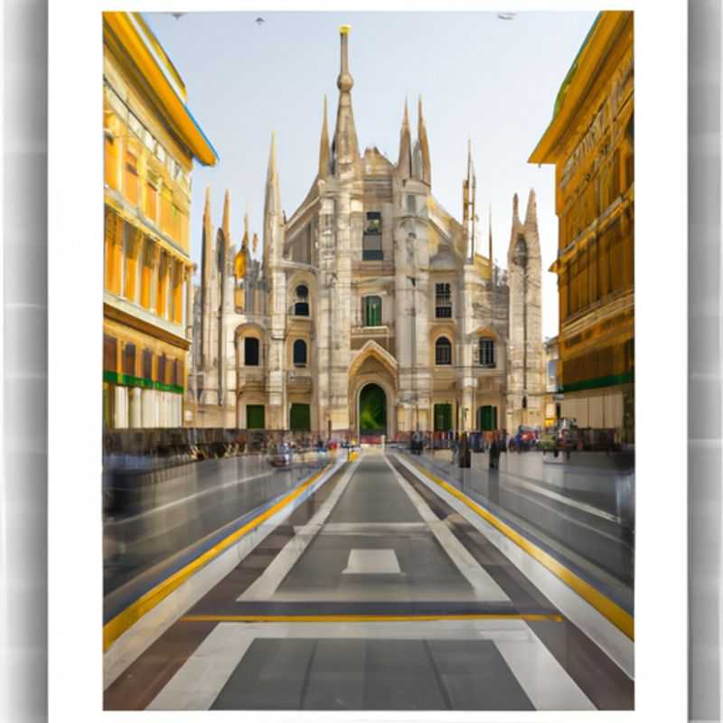 A couple strolls hand-in-hand through the vibrant streets of Milan, Italy, surrounded by the city's architectural grandeur and the warm hues of a fall afternoon, during their enchanting 4-day autumn escape.