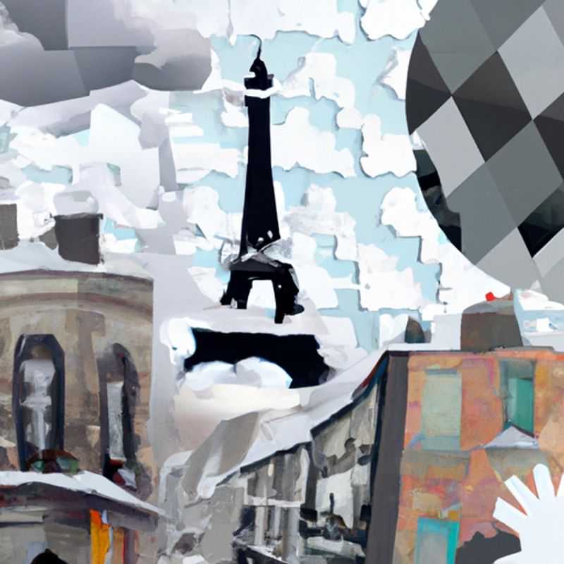 Famille joyeuse profitant de la magie hivernale de Paris, France, lors d'une escapade de 5 jours. La Tour Eiffel enneigée veille sur eux, symbole d'émerveillement et de souvenirs inoubliables.
